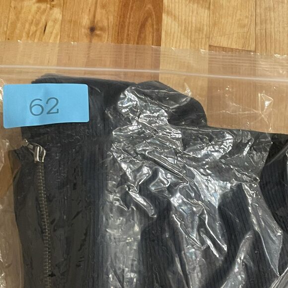 People Like Frank Anthropologie Sweater Colorblock Zip Up Back Cowl Neck S - Picture 12 of 12